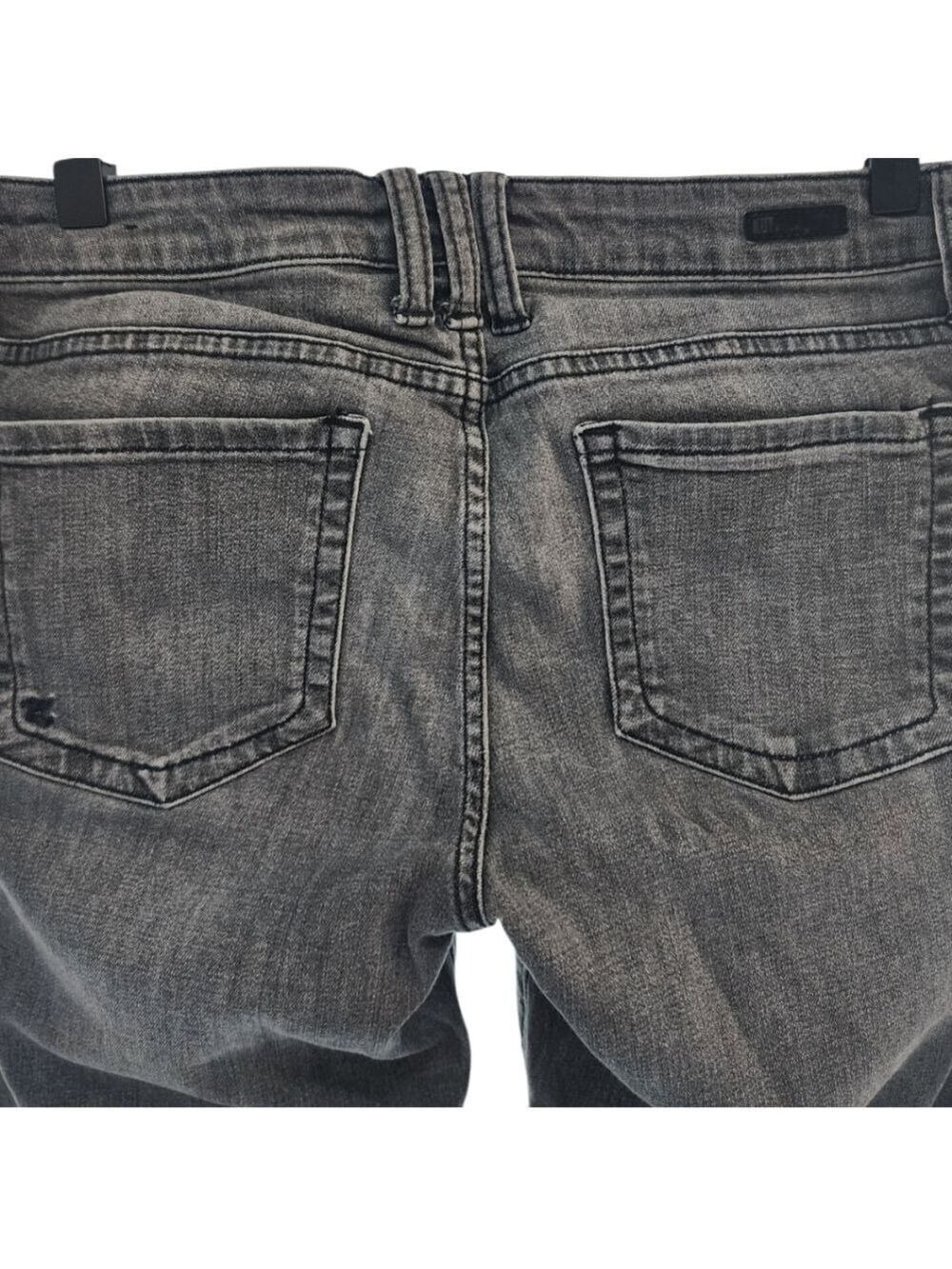 KUT Catherine Boyfriend Jeans 4 Black Wash Straight - Picture 7 of 10